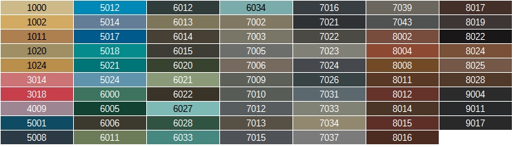 vista kleuren prijsgroep 2